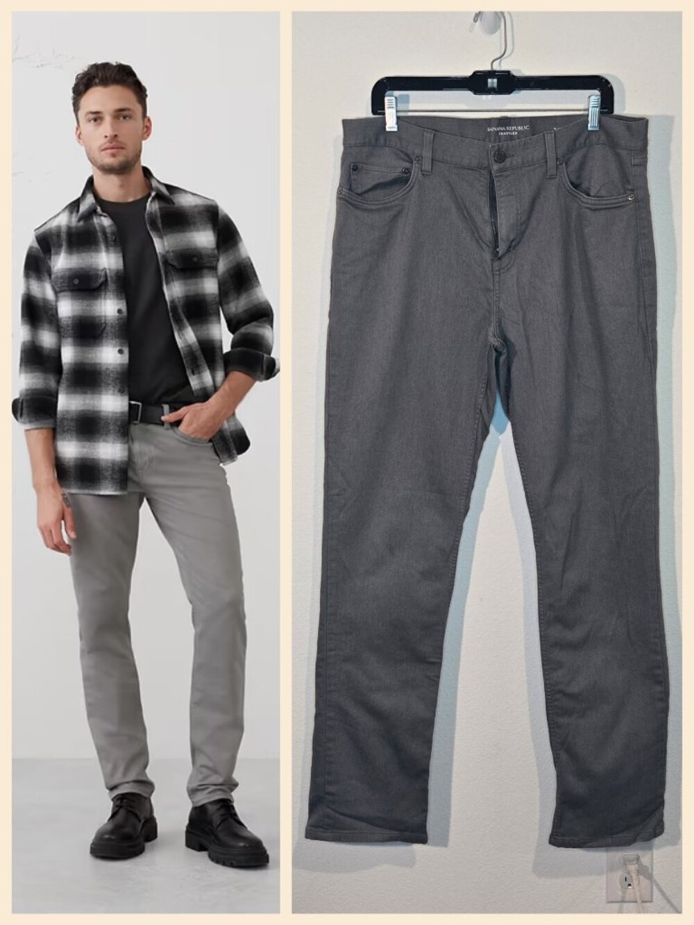 Banana Republic Traveler Slim Fit 36x34 Gray